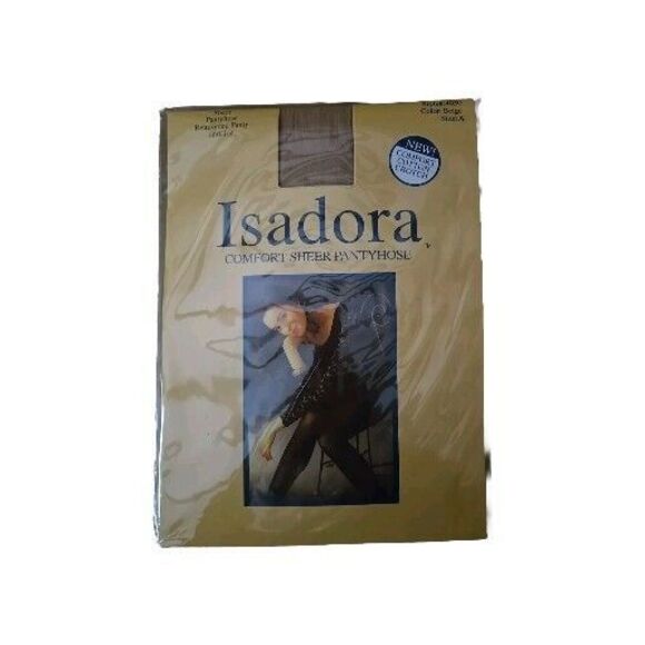 Isadora Comfort Sheer Pantyhose Beige Size A Style #4050 Reinforced Toe NEW Hose - Picture 1 of 6
